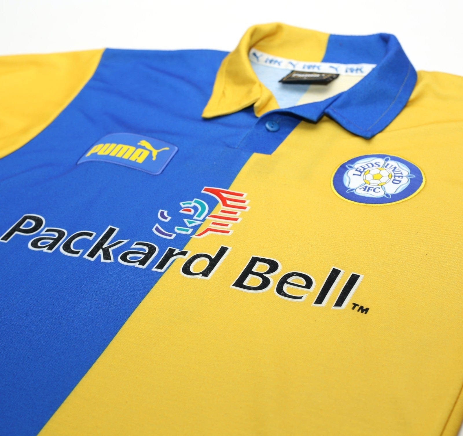 1997/99 RADEBE #5 Leeds United Vintage PUMA Away Football Shirt (S/M)