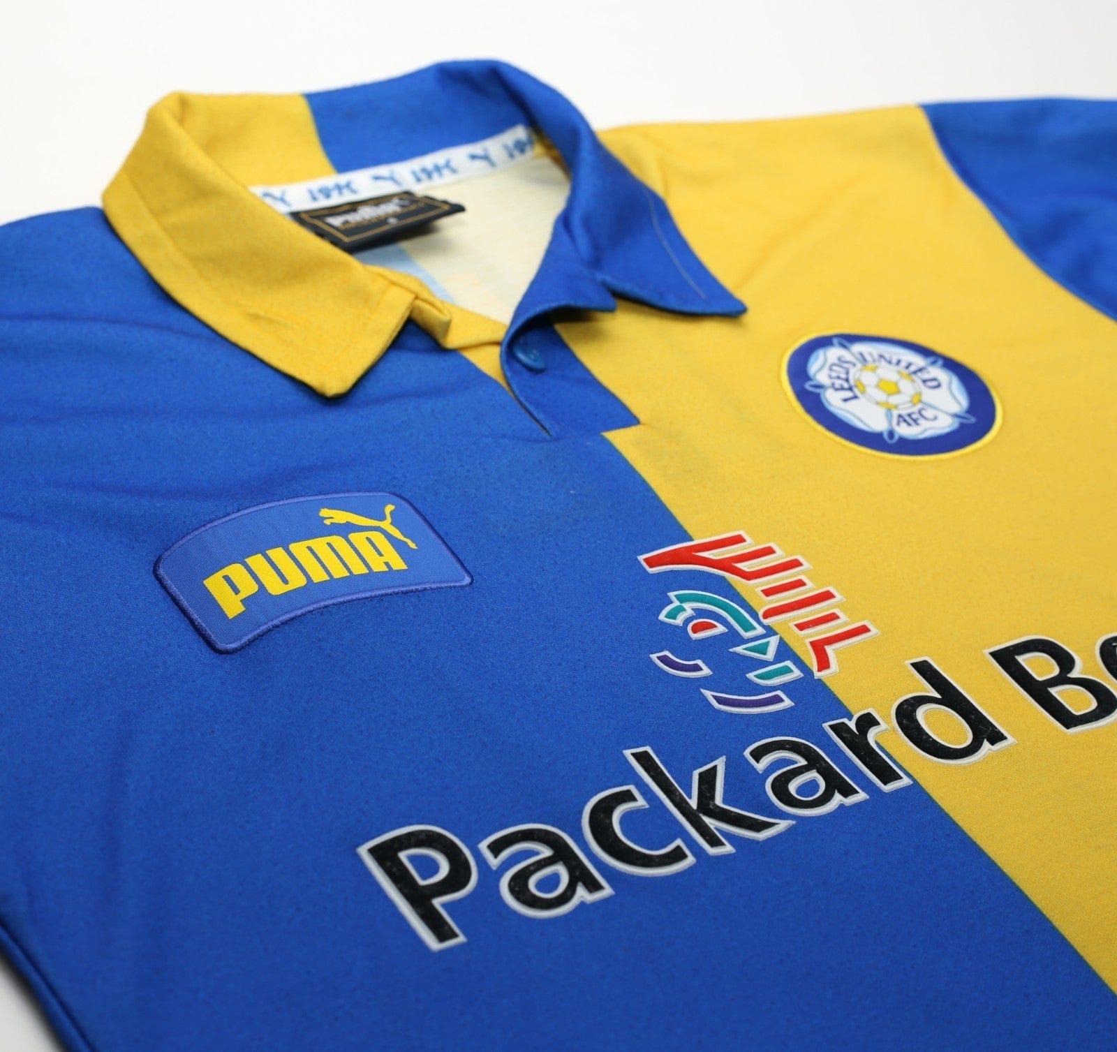 1997/99 RADEBE #5 Leeds United Vintage PUMA Away Football Shirt (S/M)