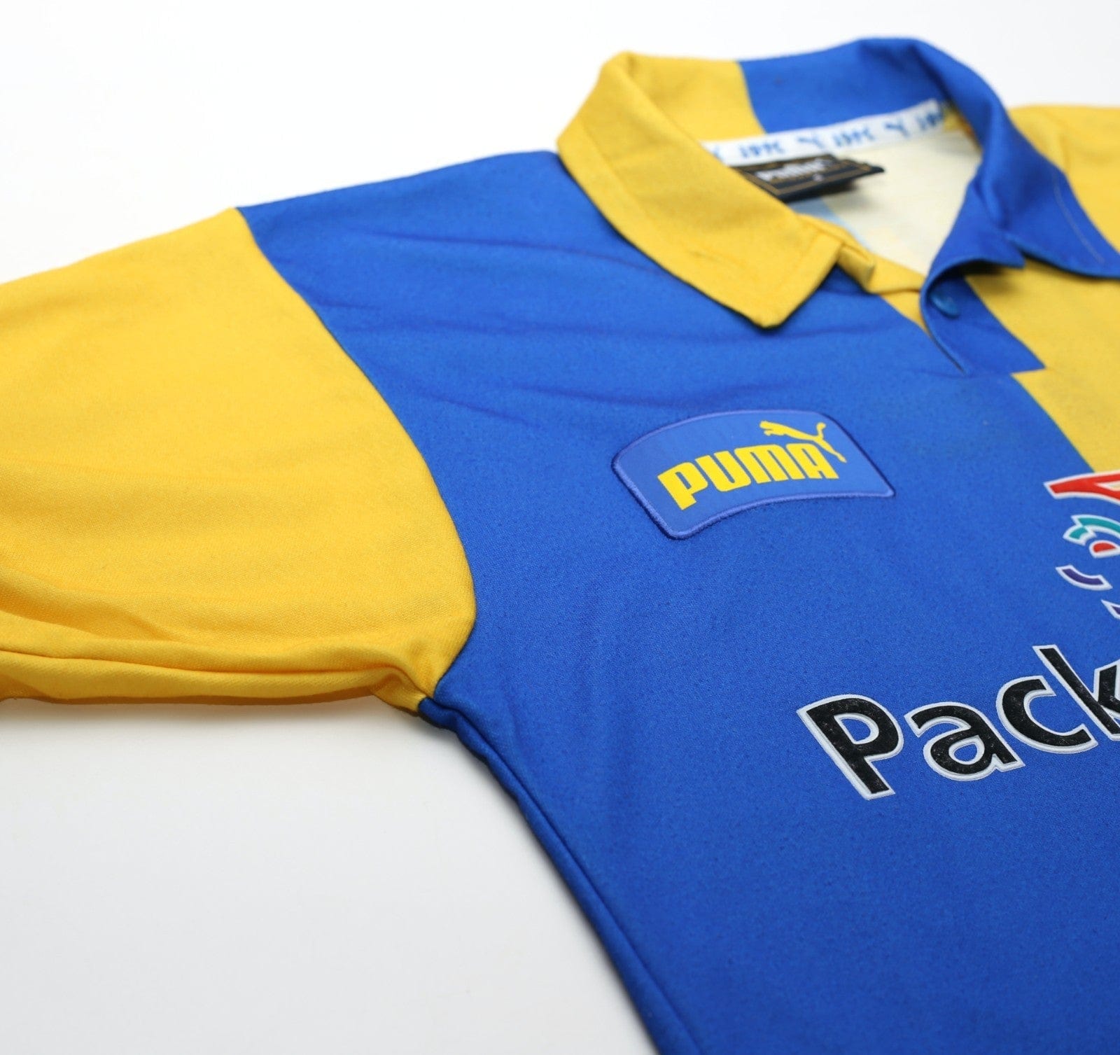 1997/99 RADEBE #5 Leeds United Vintage PUMA Away Football Shirt (S/M)