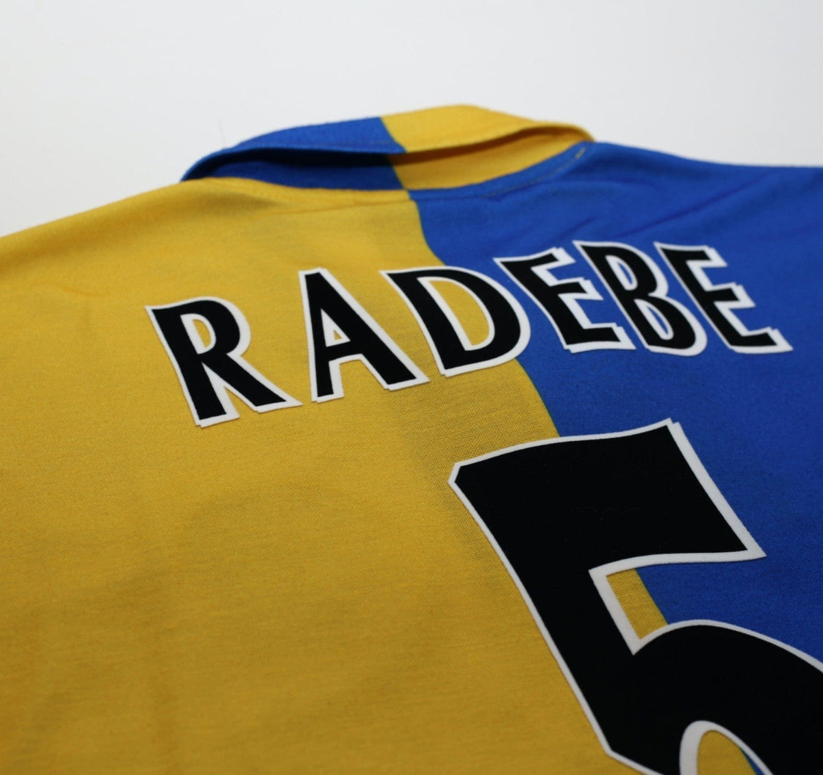 1997/99 RADEBE #5 Leeds United Vintage PUMA Away Football Shirt (S/M)