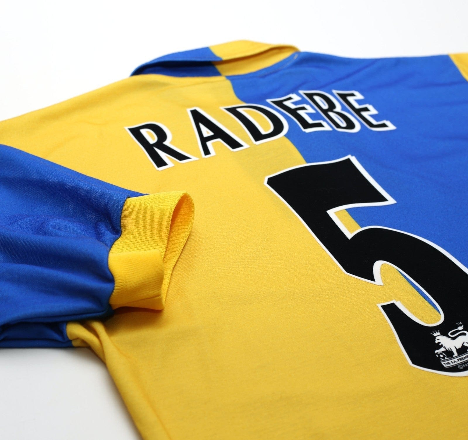 1997/99 RADEBE #5 Leeds United Vintage PUMA Away Football Shirt (S/M)