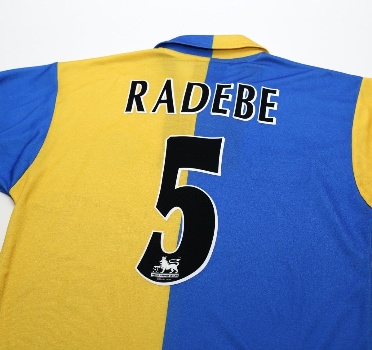 1997/99 RADEBE #5 Leeds United Vintage PUMA Away Football Shirt (S/M)