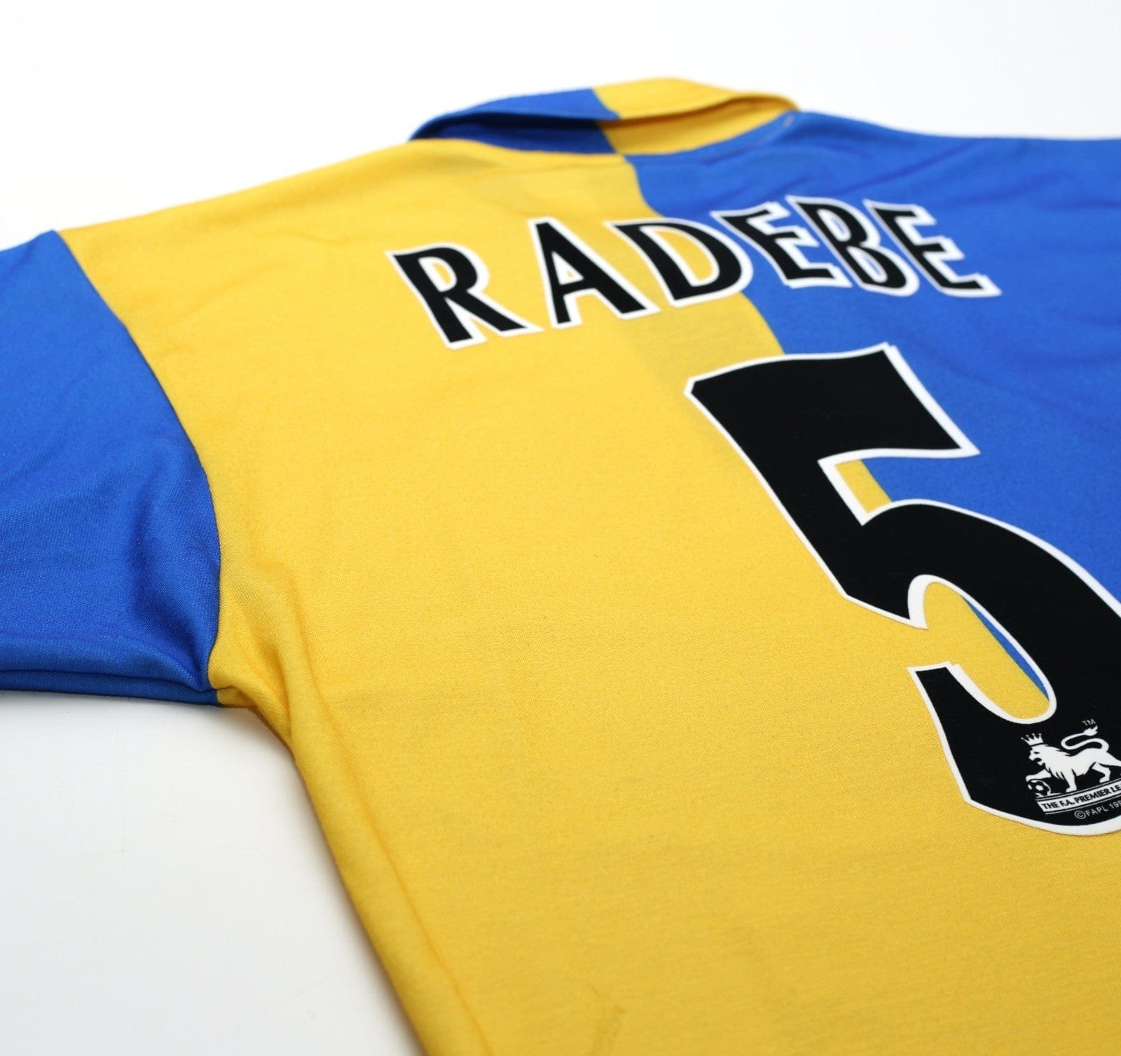 1997/99 RADEBE #5 Leeds United Vintage PUMA Away Football Shirt (S/M)