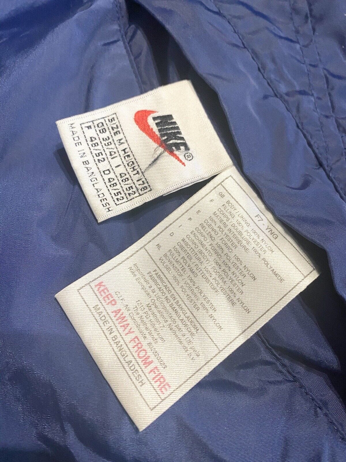 1997/99 RANGERS Vintage Nike Football Bench Coat Jacket (M) Gascoigne Negri Era