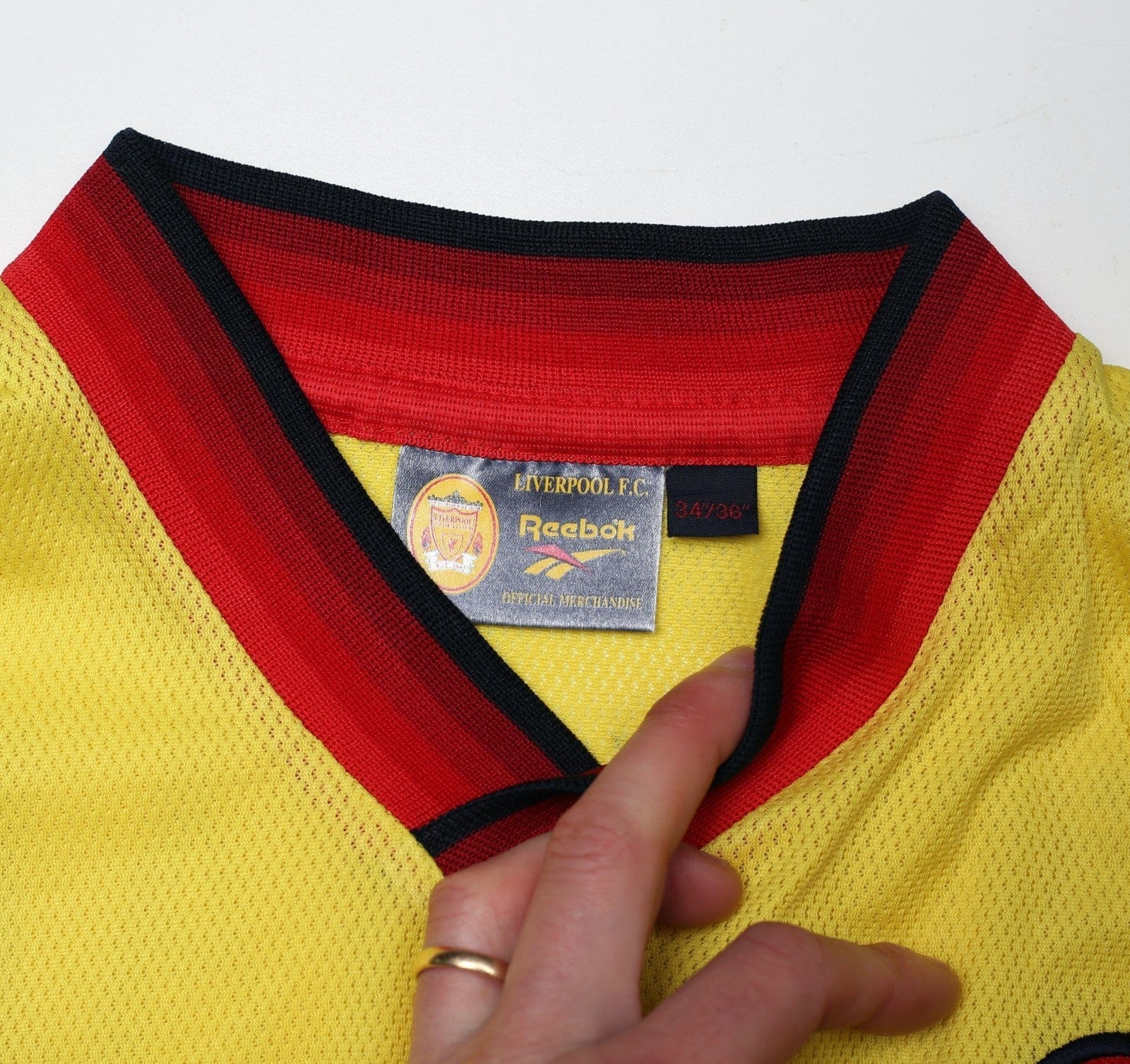 1997/99 REDKNAPP #11 Liverpool Vintage Reebok Away Football Shirt (S) 34/36