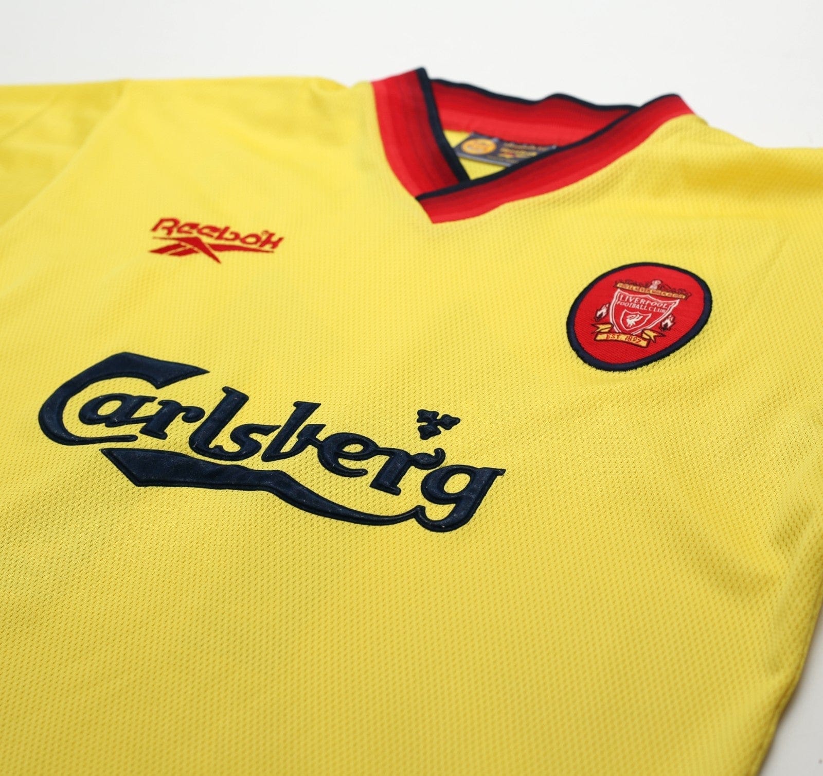 1997/99 REDKNAPP #11 Liverpool Vintage Reebok Away Football Shirt (S) 34/36