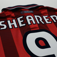 1997/99 Shearer #9 England Vintage Umbro Away Football Shirt (L) Le Tournoi