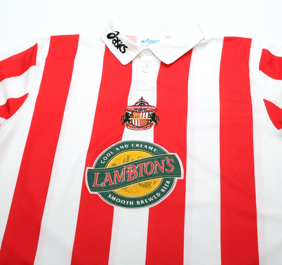 1997/99 SUNDERLAND Vintage Asics Long Sleeve Home Football Shirt Jersey (XL)