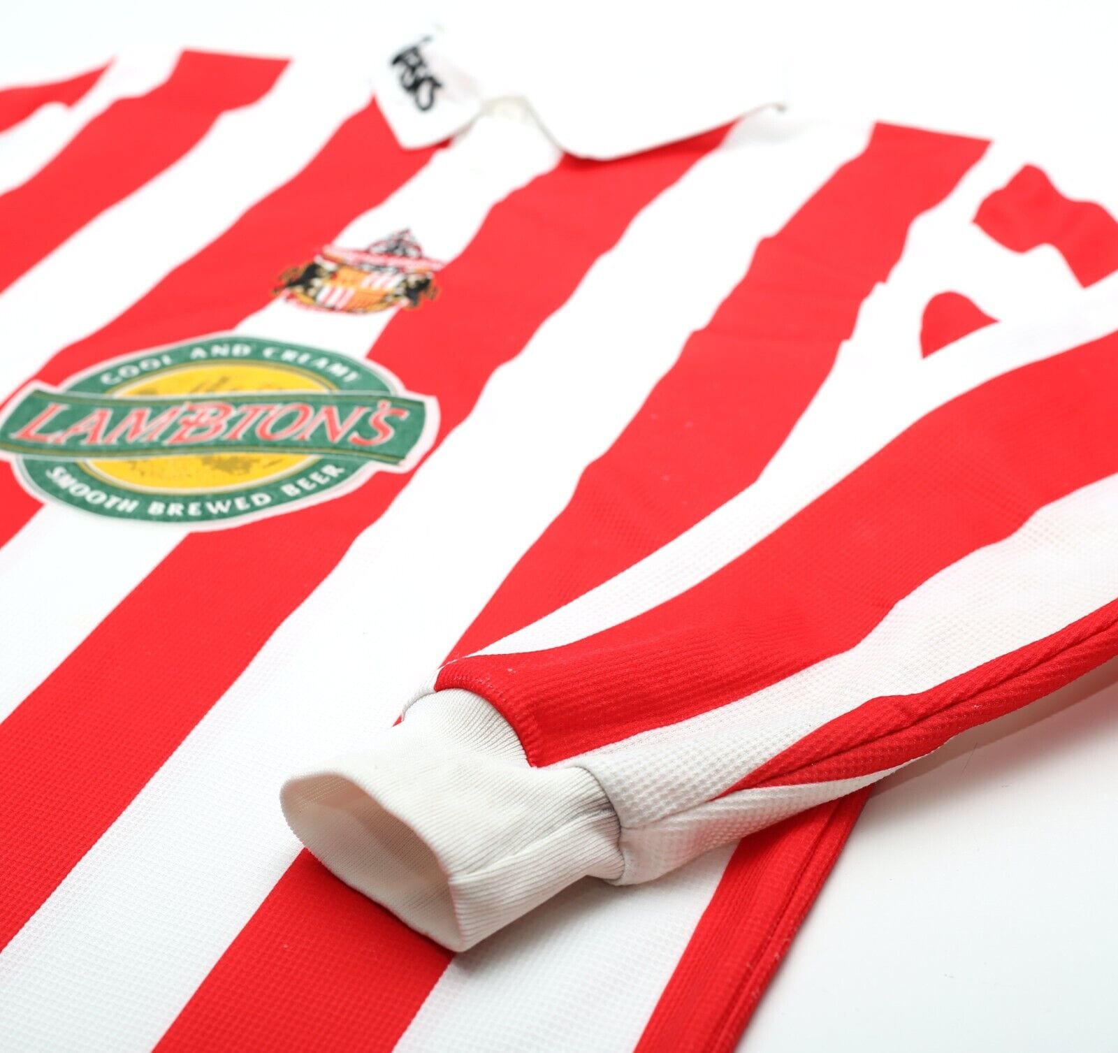 1997/99 SUNDERLAND Vintage Asics Long Sleeve Home Football Shirt Jersey (XL)