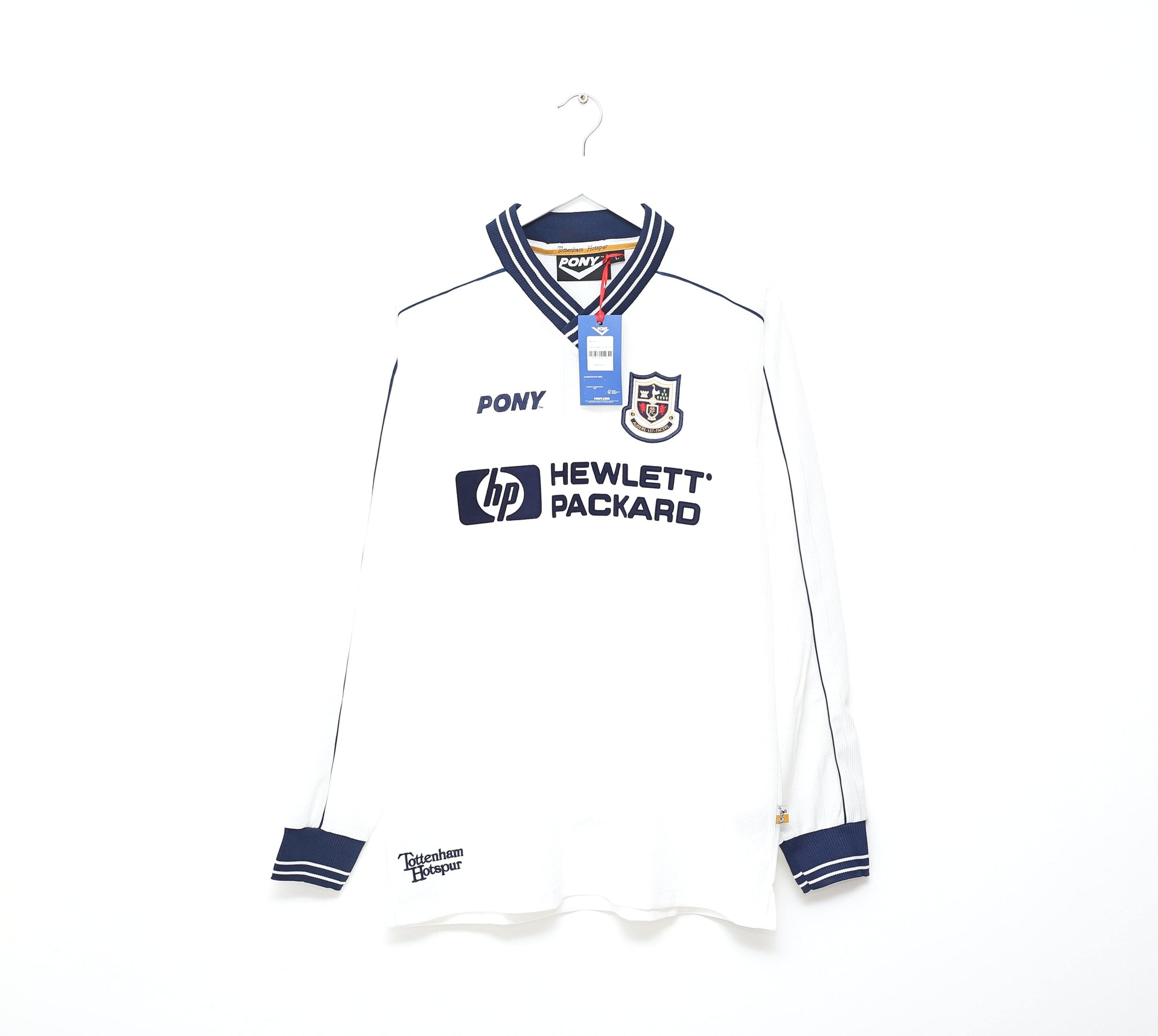 1997/99 TOTTENHAM HOTSPUR Retro PONY Reissue Long Sleeve Home Football Shirt