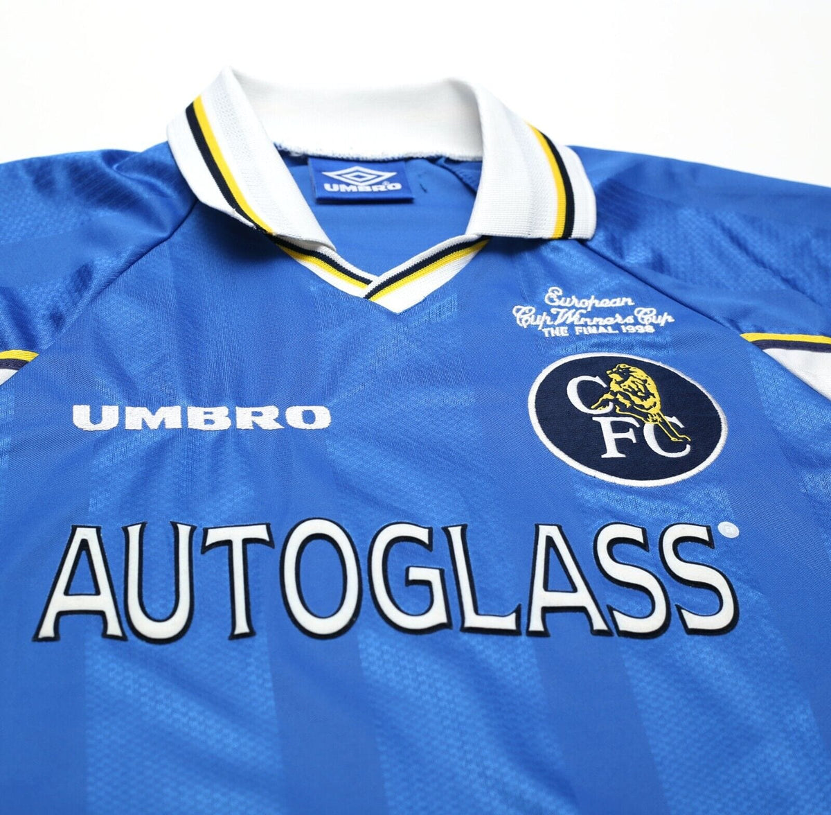 1997/99 VIALLI #9 Chelsea Vintage Umbro CUP WINNERS CUP FINAL Football Shirt XL