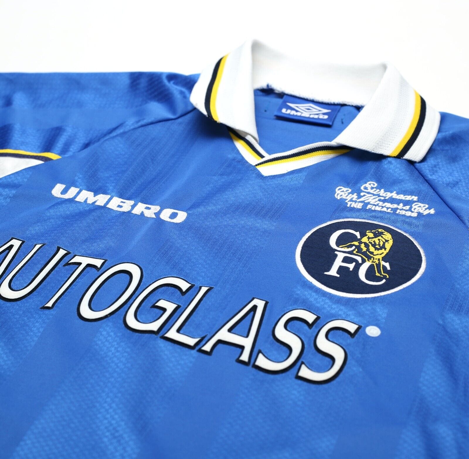 1997/99 VIALLI #9 Chelsea Vintage Umbro CUP WINNERS CUP FINAL Football Shirt XL