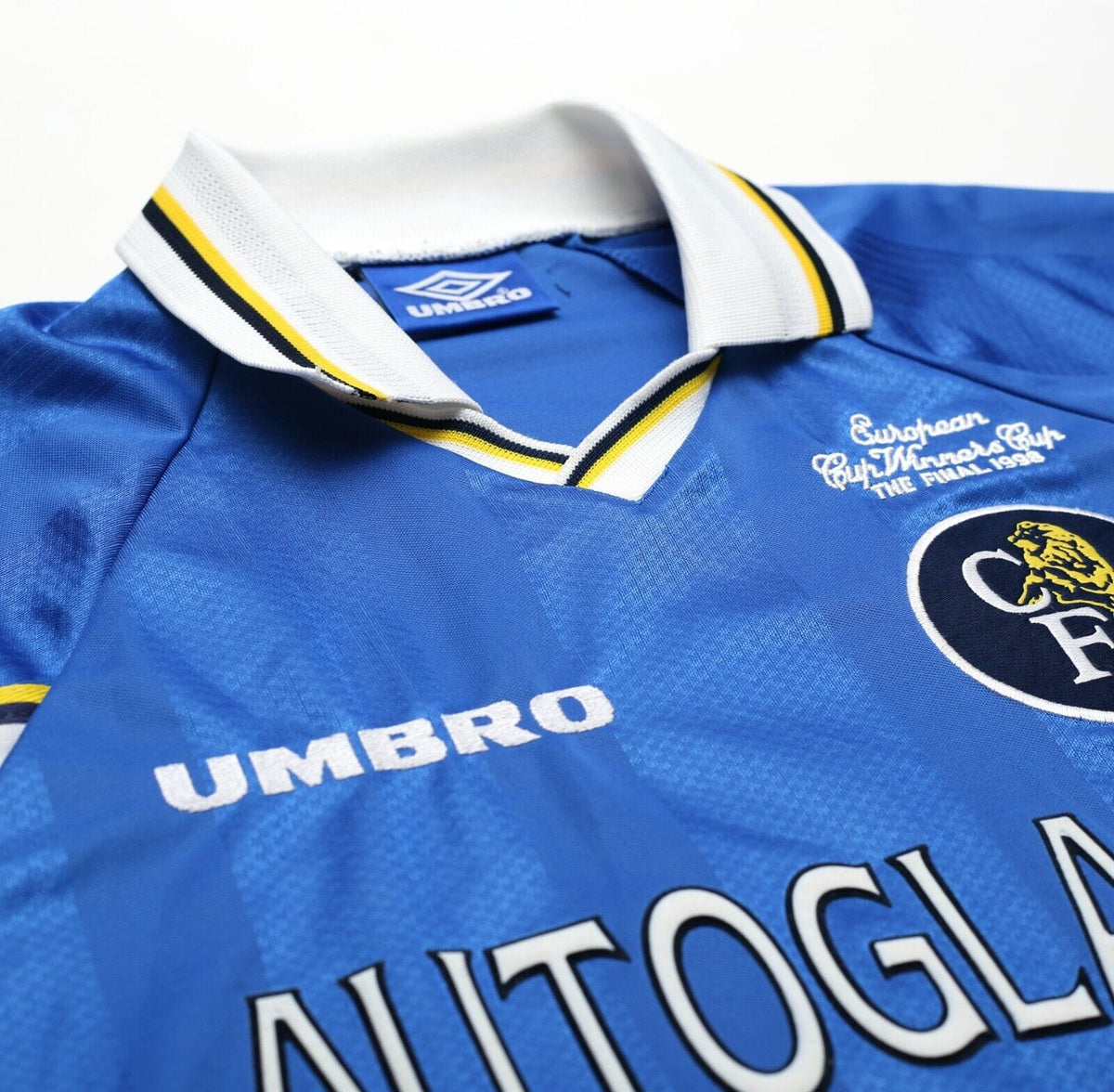 1997/99 VIALLI #9 Chelsea Vintage Umbro CUP WINNERS CUP FINAL Football Shirt XL