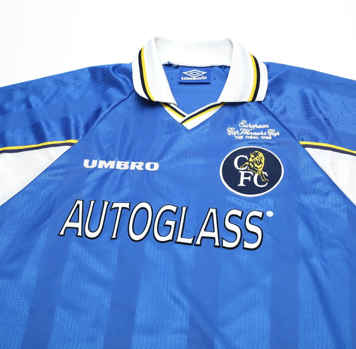 1997/99 VIALLI #9 Chelsea Vintage Umbro CUP WINNERS CUP FINAL Football Shirt XL