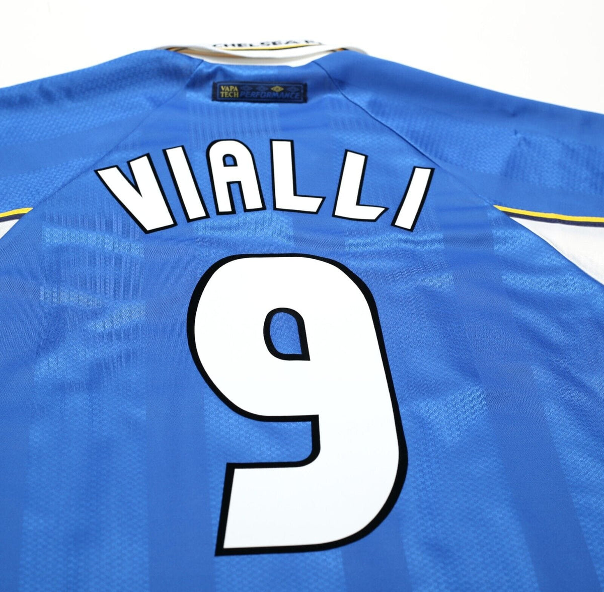 1997/99 VIALLI #9 Chelsea Vintage Umbro CUP WINNERS CUP FINAL Football Shirt XL