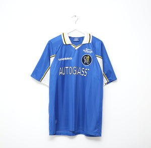 1997/99 VIALLI #9 Chelsea Vintage Umbro CUP WINNERS CUP FINAL Football Shirt XL