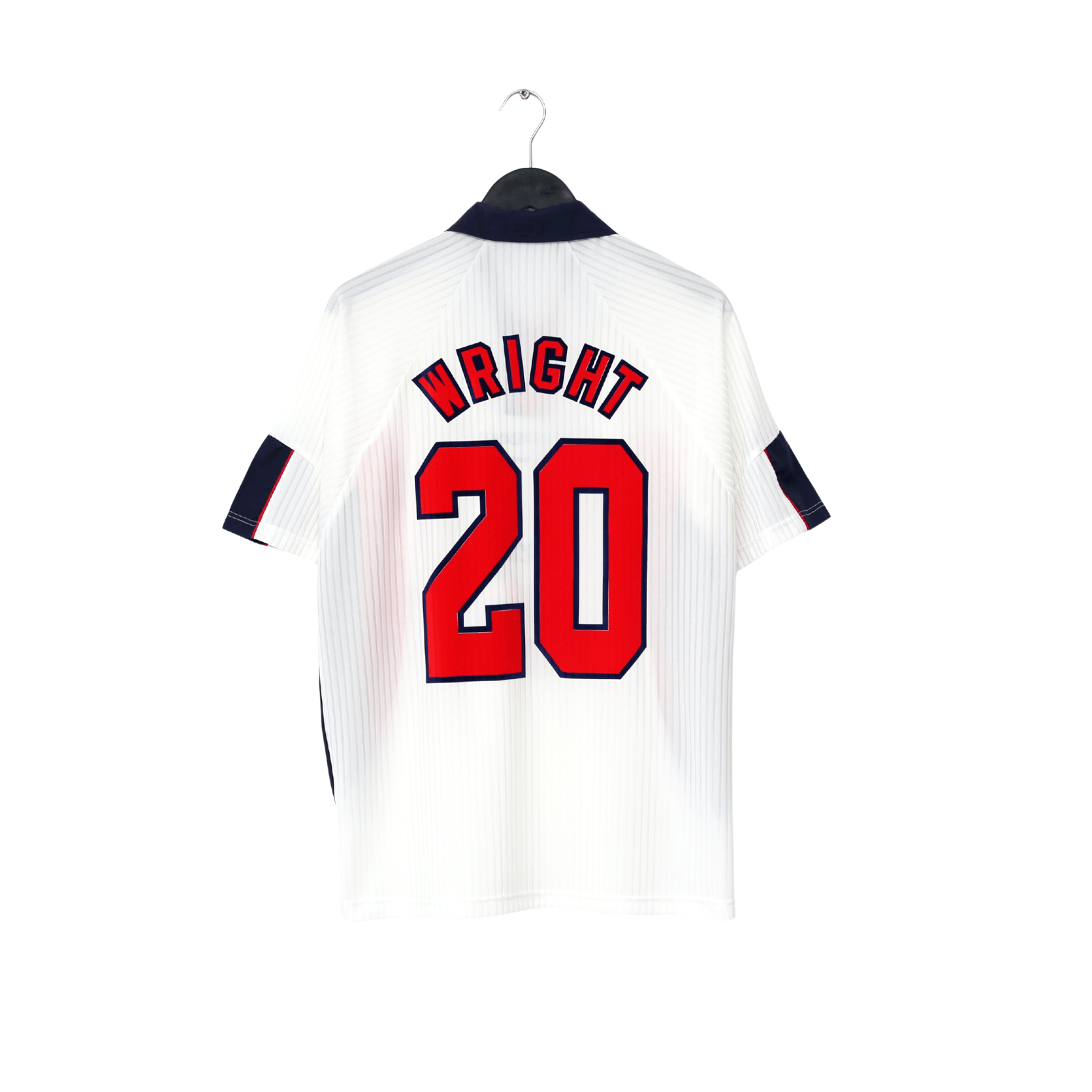 1997/99 WRIGHT #20 England Vintage Umbro Home Football Shirt (L) Le Tournoi