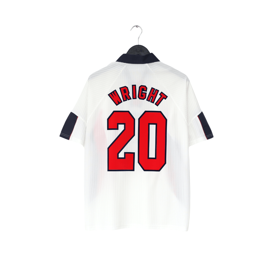 1997/99 WRIGHT #20 England Vintage Umbro Home Football Shirt (L) Le Tournoi