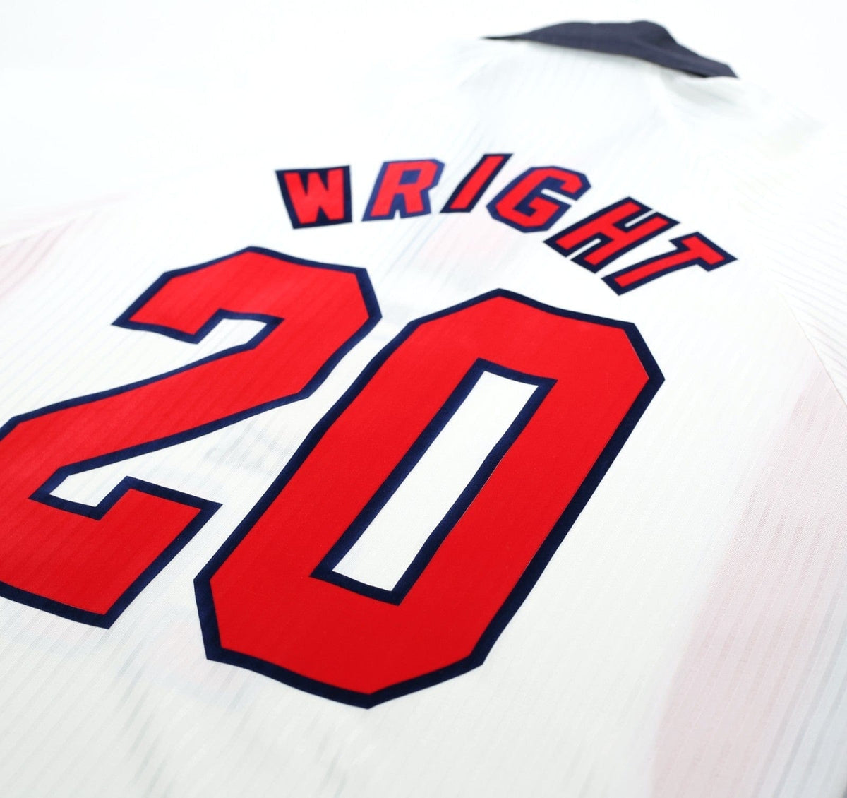 1997/99 WRIGHT #20 England Vintage Umbro Home Football Shirt (L) Le Tournoi
