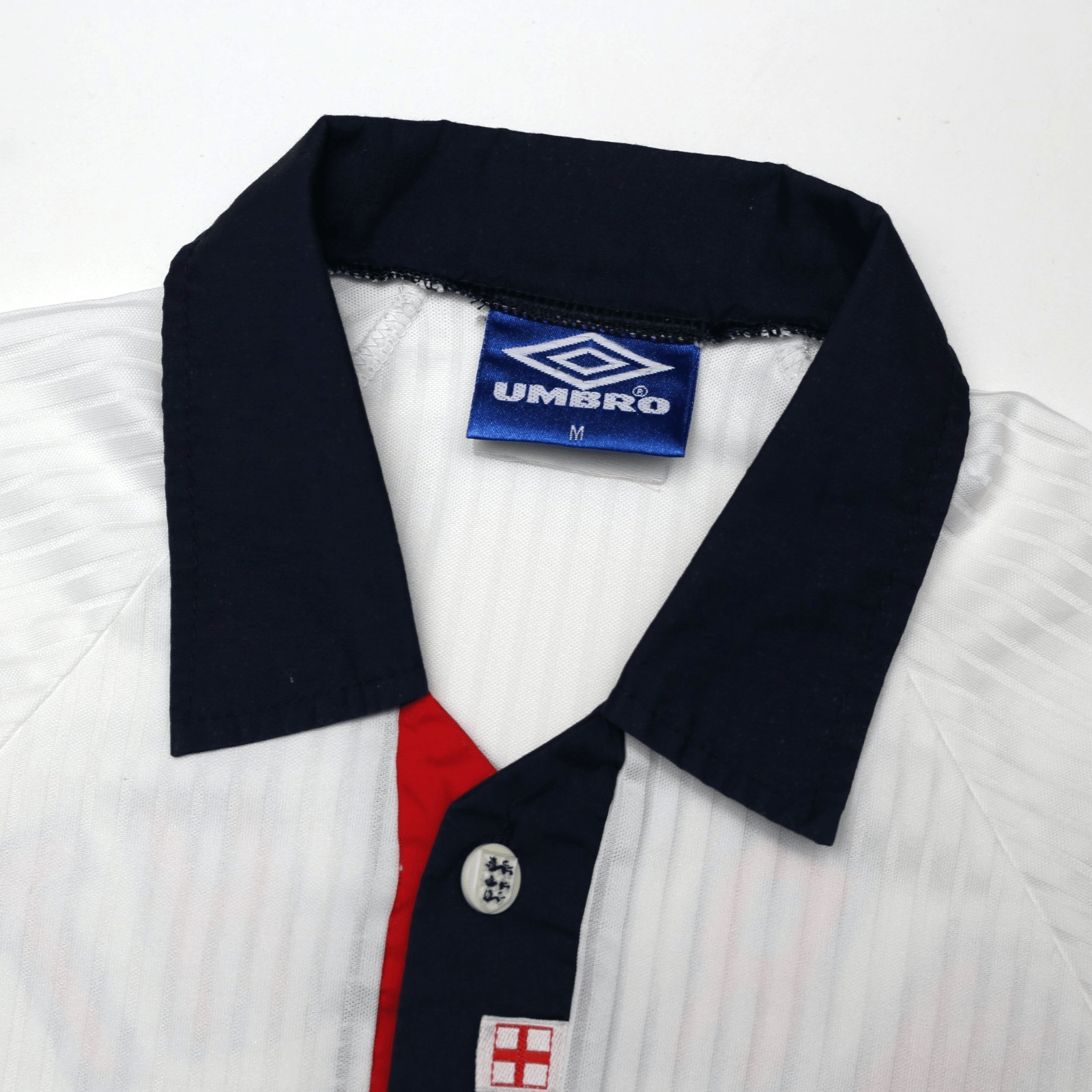1997/99 Wright #20 England Vintage Umbro Home Football Shirt (M) WC 1998