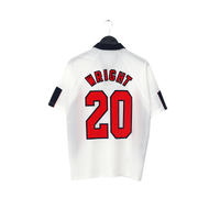 1997/99 Wright #20 England Vintage Umbro Home Football Shirt (M) WC 1998