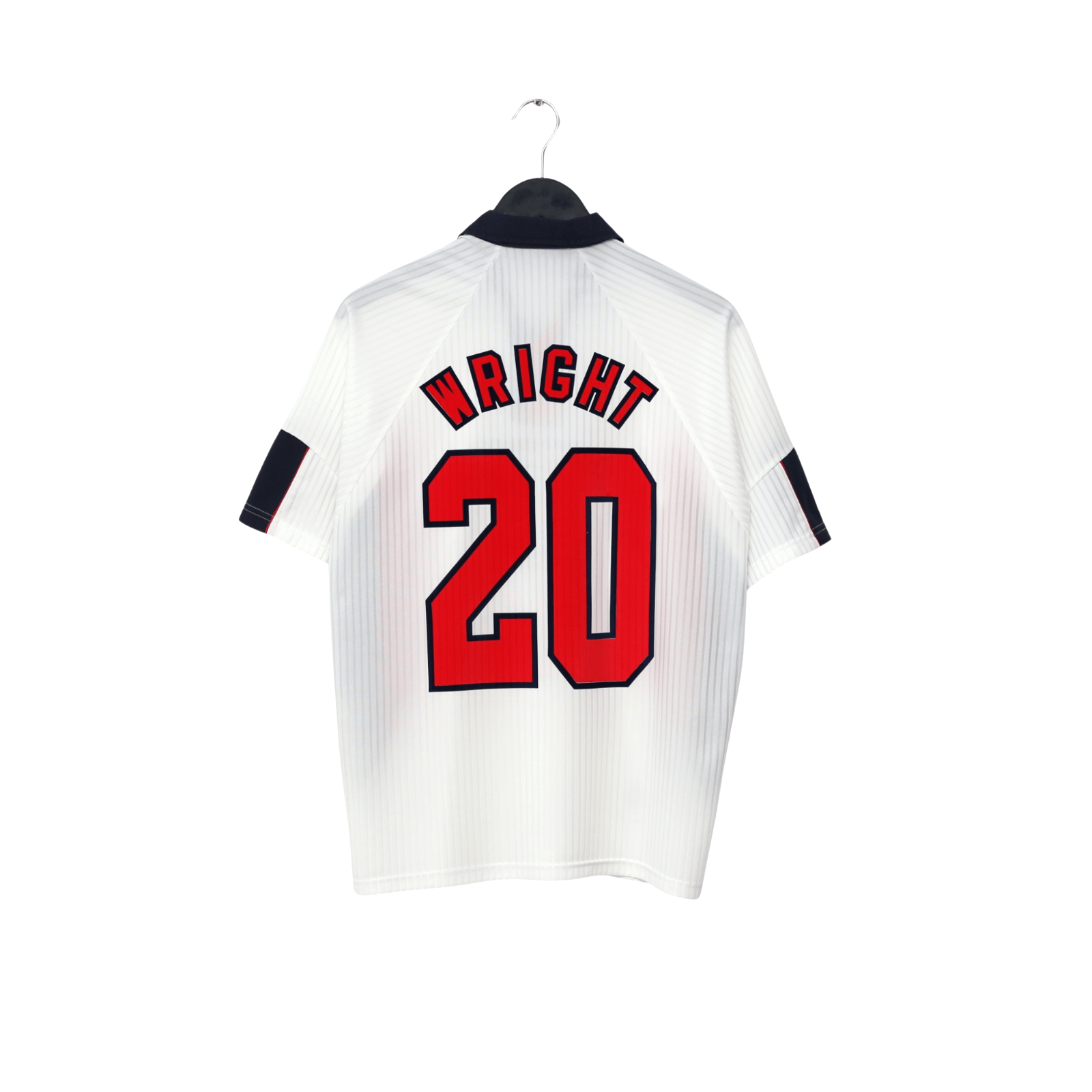 1997/99 Wright #20 England Vintage Umbro Home Football Shirt (M) WC 1998