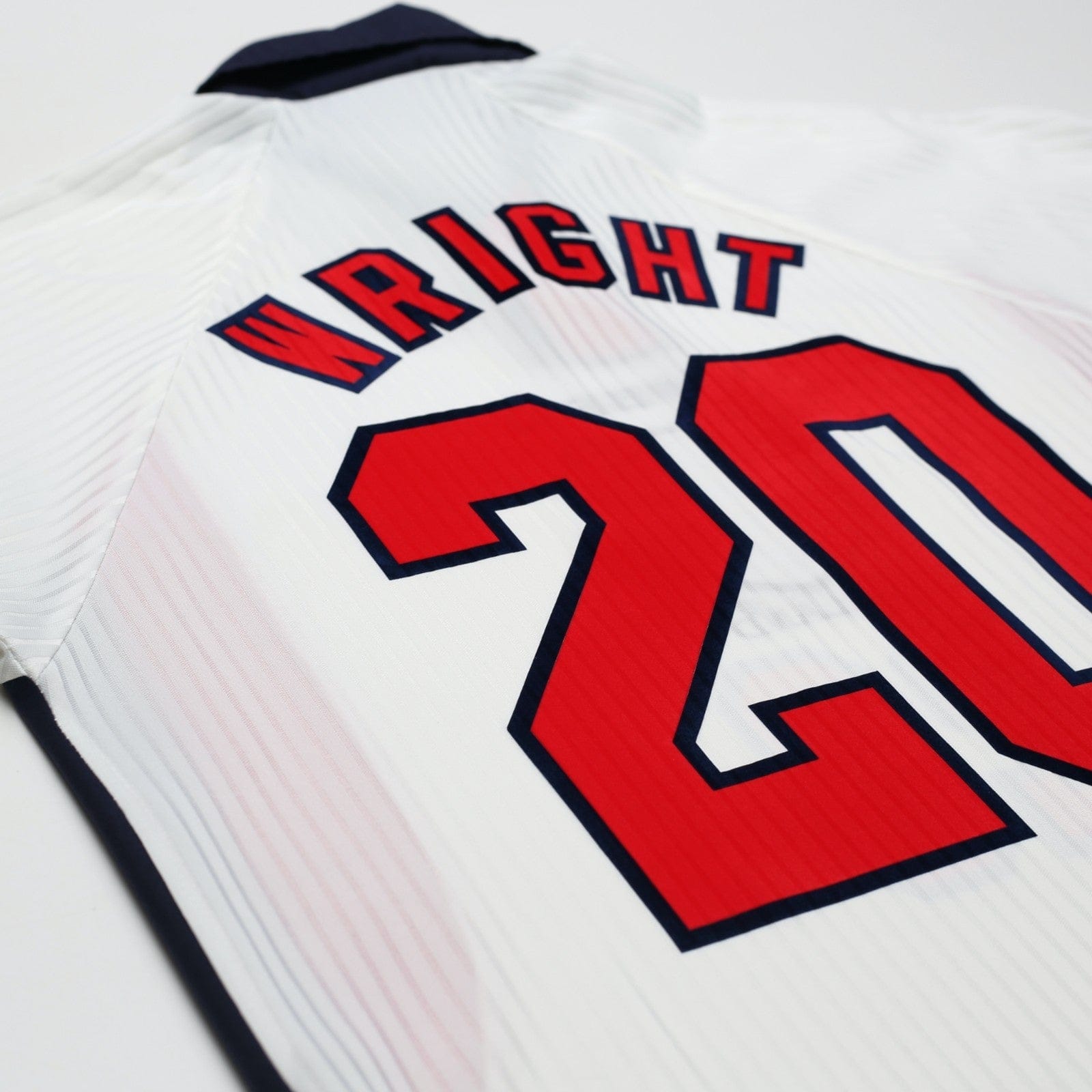 1997/99 Wright #20 England Vintage Umbro Home Football Shirt (M) WC 1998