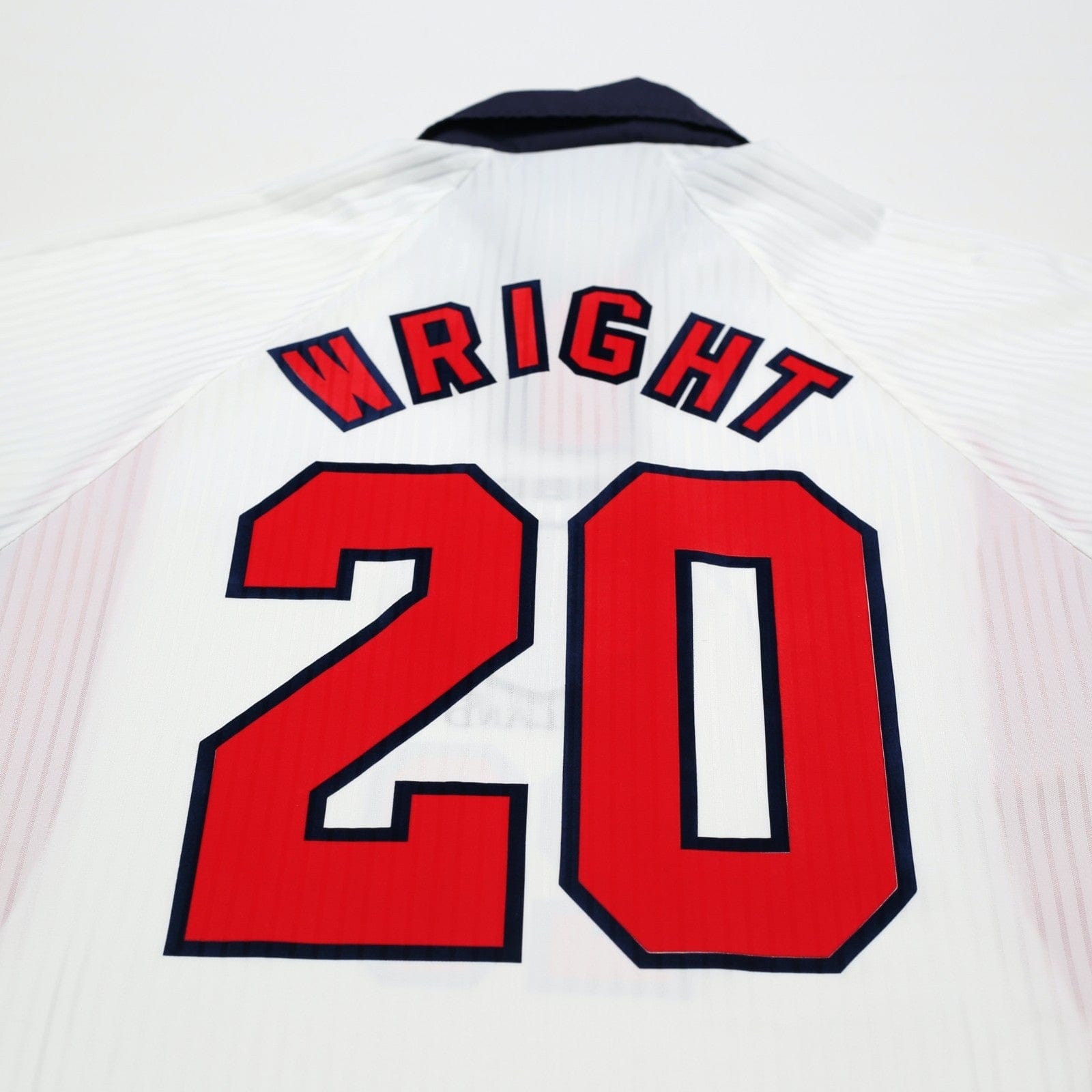 1997/99 Wright #20 England Vintage Umbro Home Football Shirt (M) WC 1998