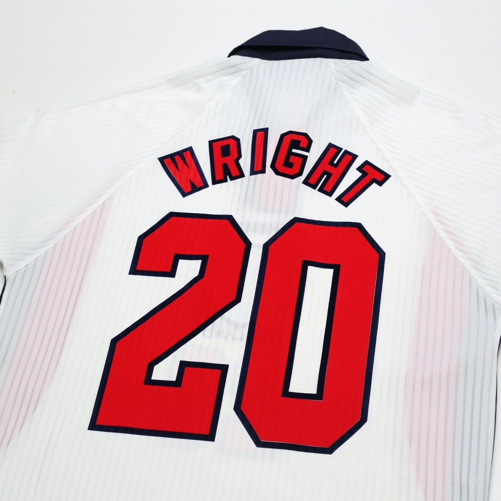 1997/99 Wright #20 England Vintage Umbro Home Football Shirt (M) WC 1998