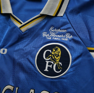 1997/99 ZOLA #25 Chelsea Vintage Umbro CUP WINNERS CUP FINAL Football Shirt (XL)