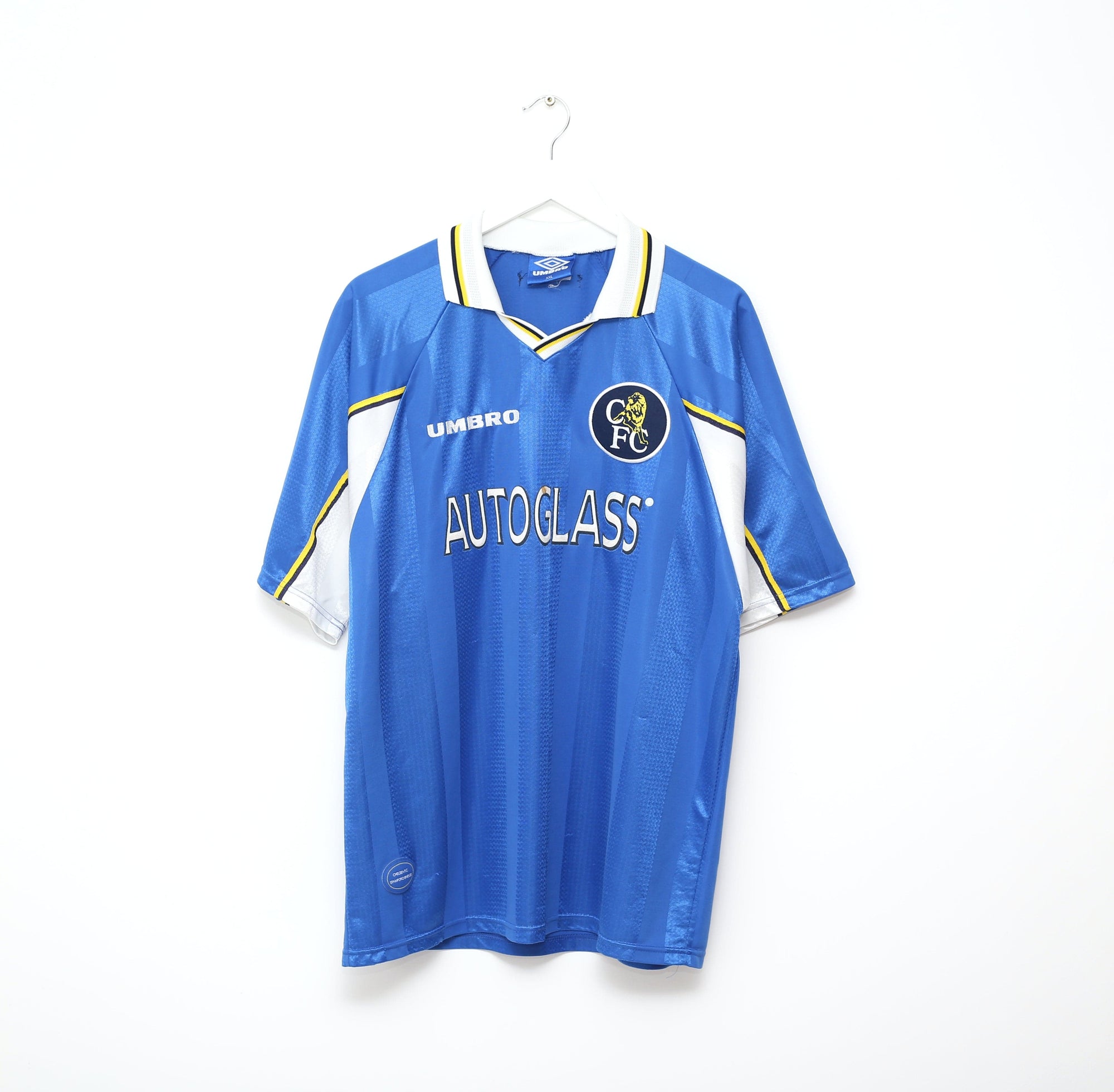 1997/99 ZOLA #25 Chelsea Vintage Umbro CUP WINNERS CUP Football Shirt (XL/XXL)