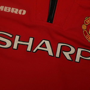 1998/00 Beckham #7 Manchester United Home Football Shirt (L)