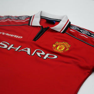 1998/00 Beckham #7 Manchester United Home Football Shirt (L)