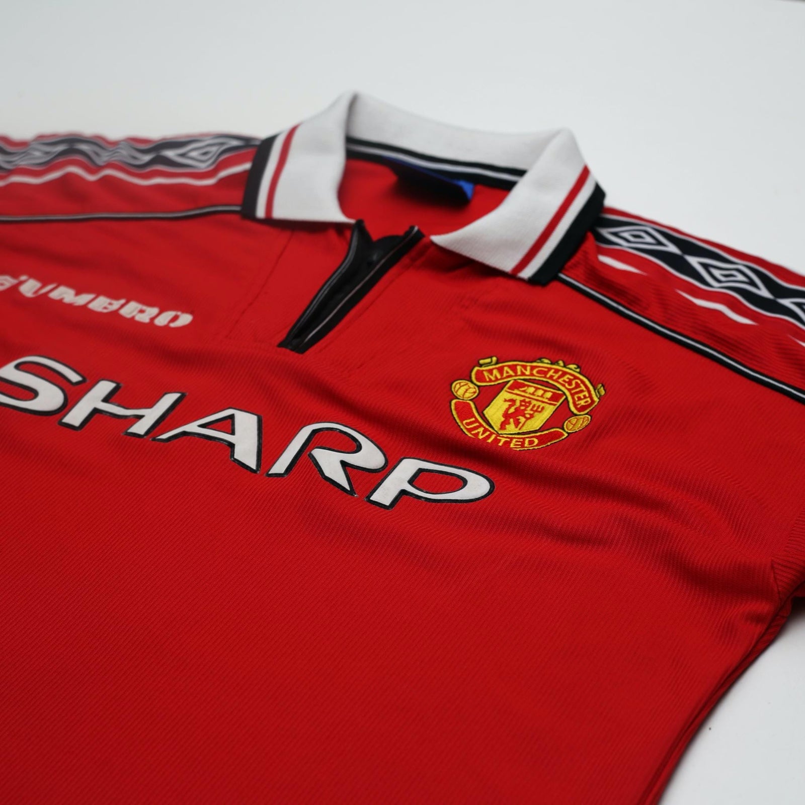 1998/00 Beckham #7 Manchester United Home Football Shirt (L)