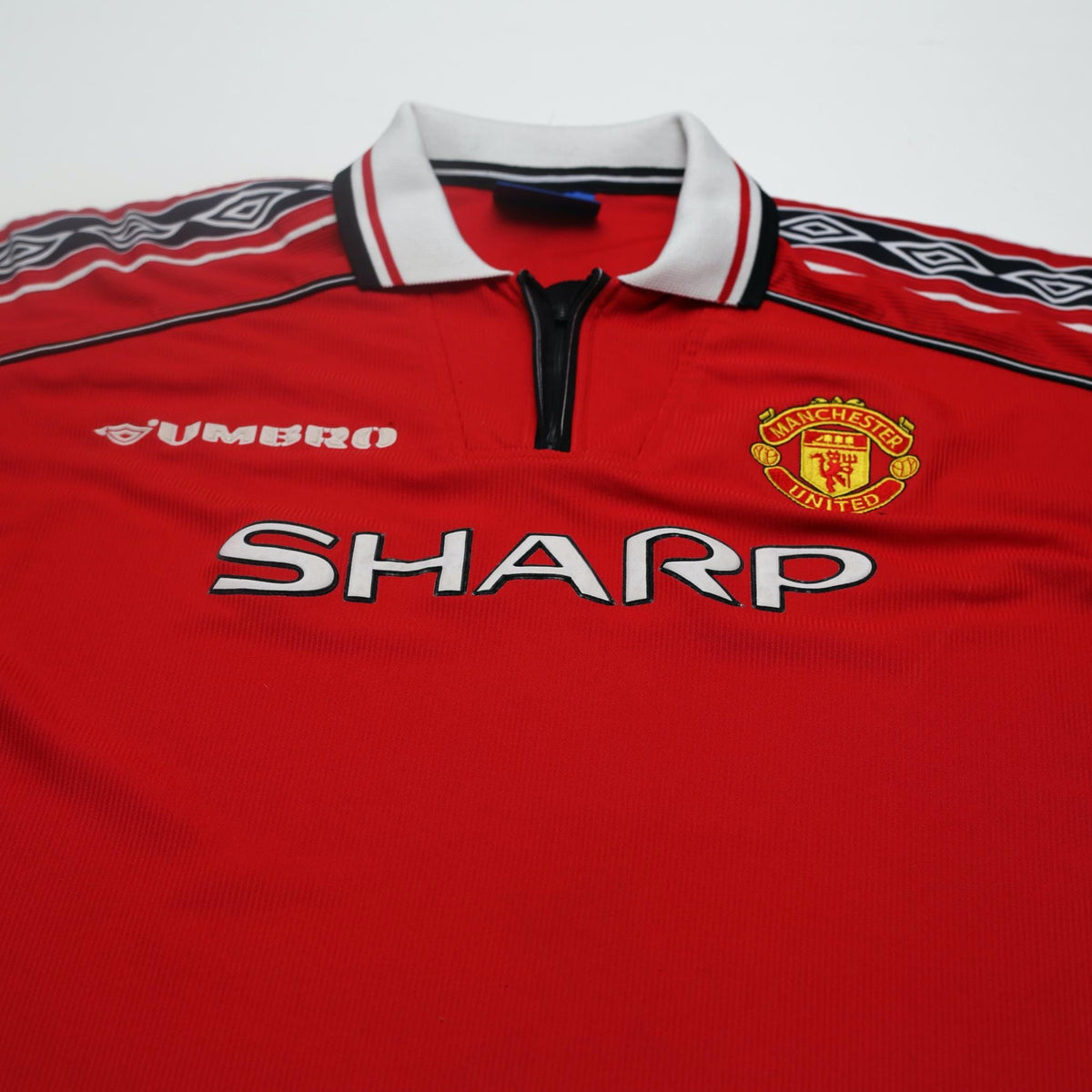 1998/00 Beckham #7 Manchester United Home Football Shirt (L)