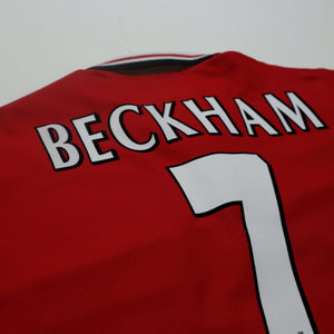 1998/00 Beckham #7 Manchester United Home Football Shirt (L)