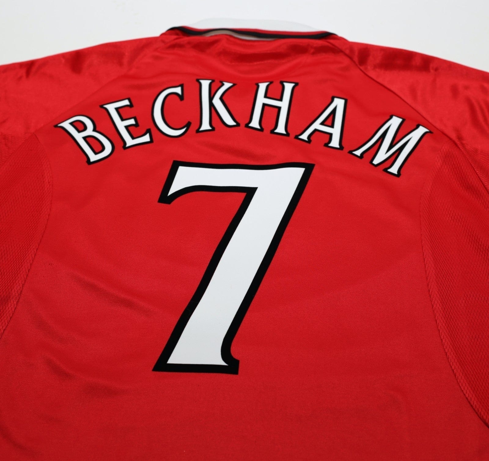 1998/00 BECKHAM #7 Manchester United Vintage Umbro CL Winners Football Shirt (M)