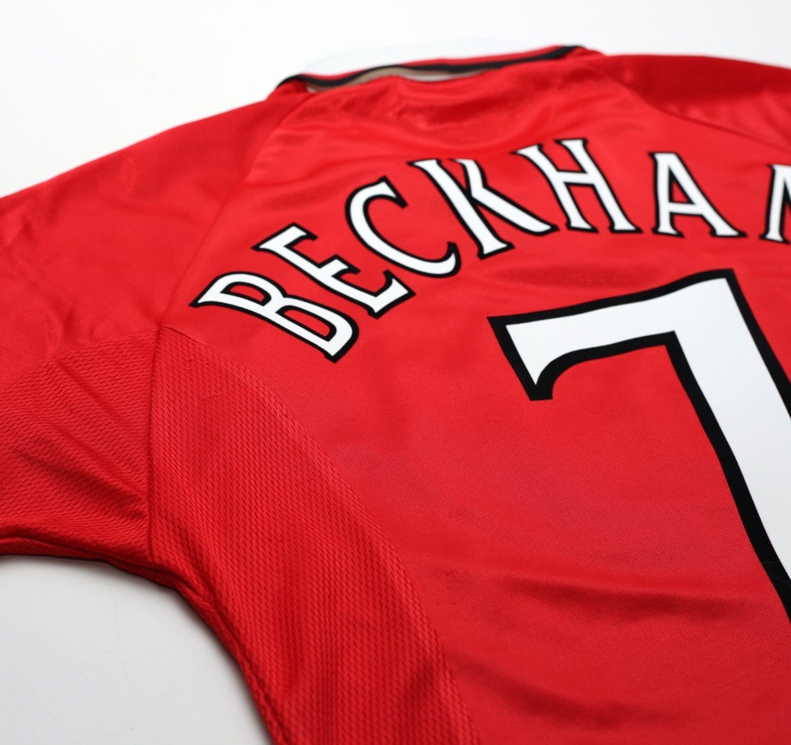 1998/00 BECKHAM #7 Manchester United Vintage Umbro CL Winners Football Shirt (M)