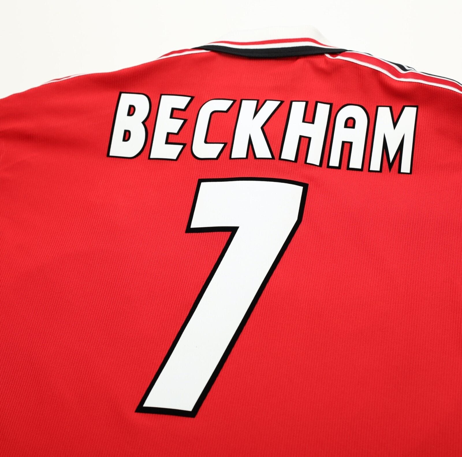 1998/00 BECKHAM #7 Manchester United Vintage Umbro FA Cup Football Shirt (M)