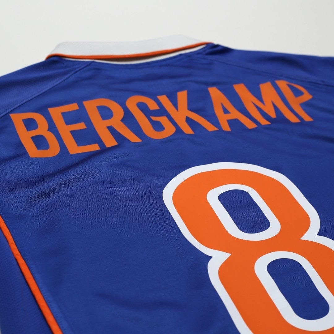 1998/00 Bergkamp #8 Holland Vintage Nike Away Football Shirt (M) Arsenal