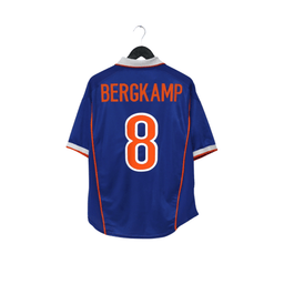 1998/00 Bergkamp #8 Holland Vintage Nike Away Football Shirt (M) Arsenal
