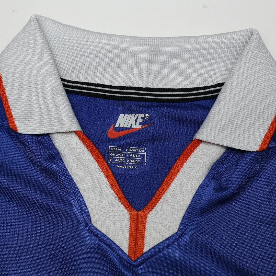 1998/00 Bergkamp #8 Holland Vintage Nike Away Football Shirt (M) Arsenal