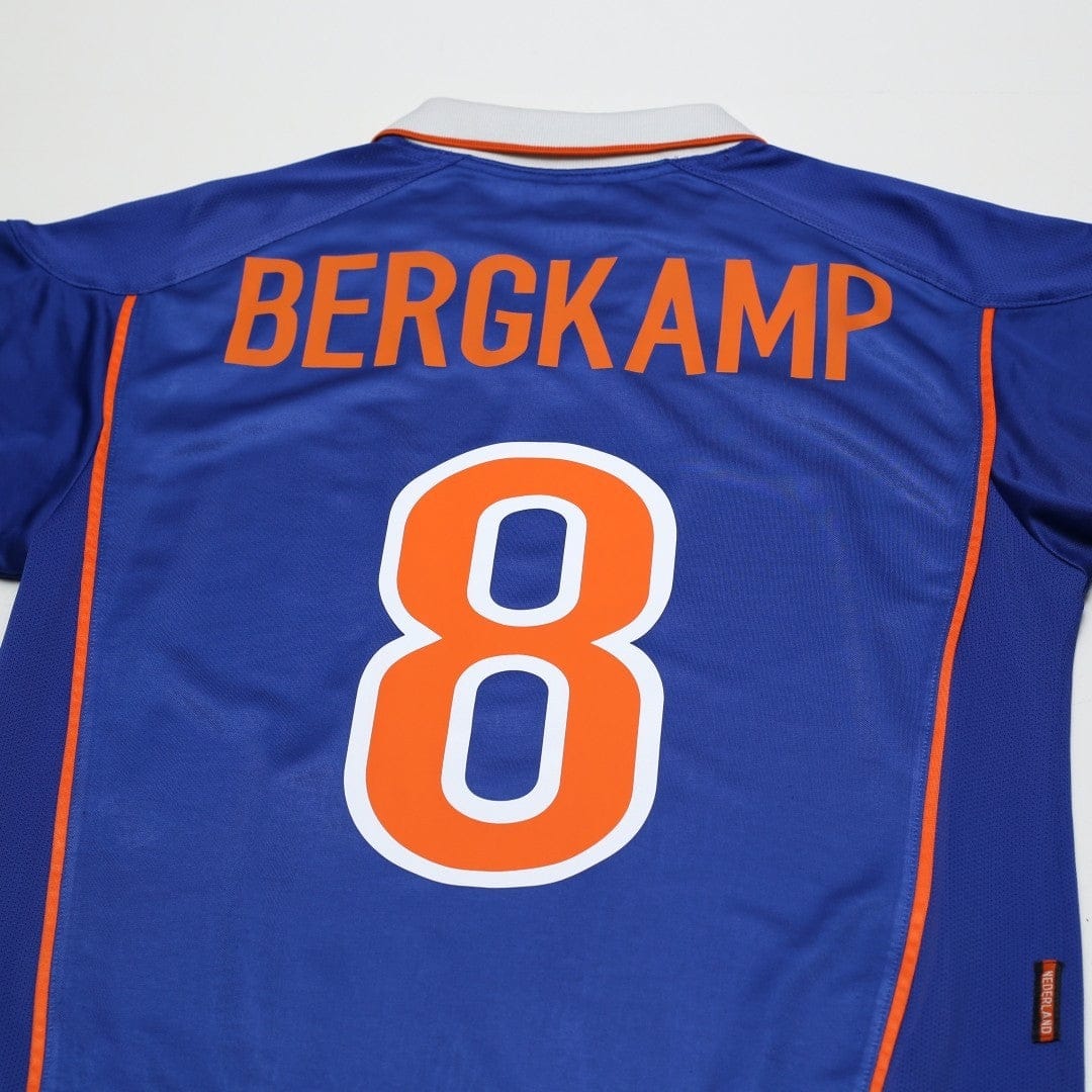 1998/00 Bergkamp #8 Holland Vintage Nike Away Football Shirt (M) Arsenal