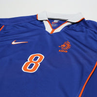 1998/00 Bergkamp #8 Holland Vintage Nike Away Football Shirt (M) Arsenal
