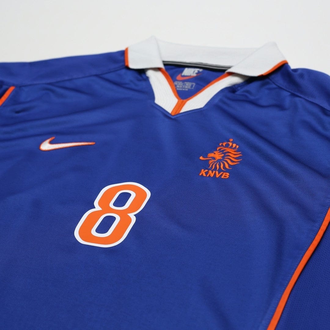 1998/00 Bergkamp #8 Holland Vintage Nike Away Football Shirt (M) Arsenal