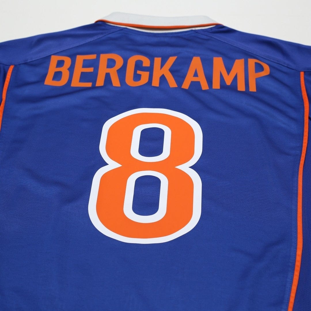 1998/00 Bergkamp #8 Holland Vintage Nike Away Football Shirt (M) Arsenal