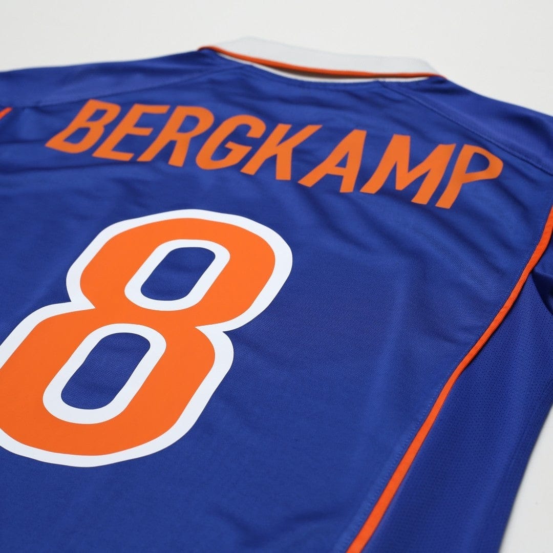 1998/00 Bergkamp #8 Holland Vintage Nike Away Football Shirt (M) Arsenal