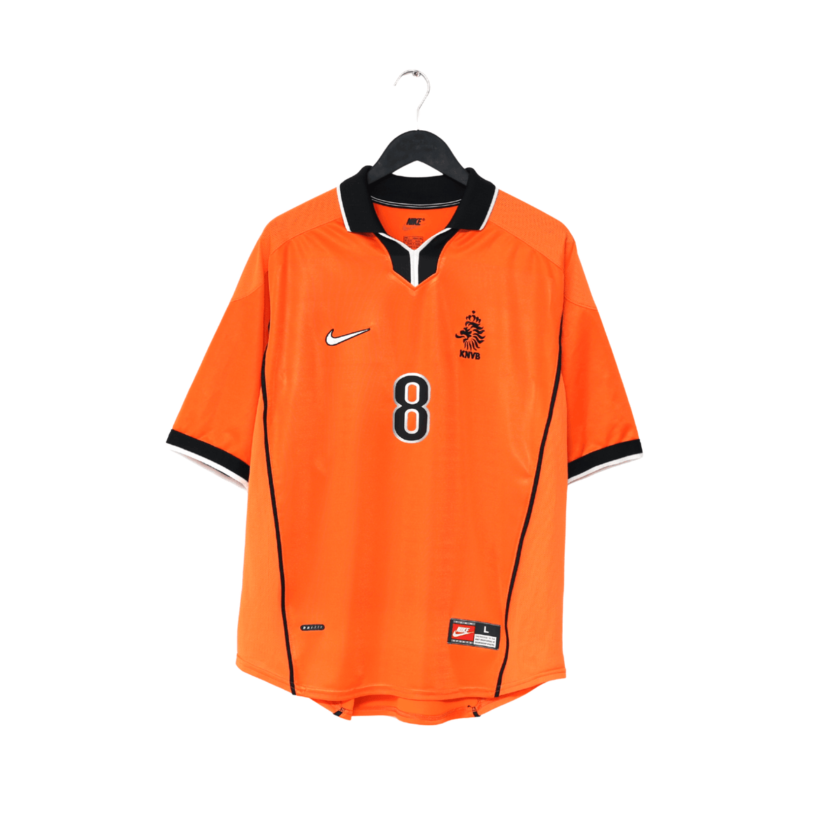 1998/00 BERGKAMP #8 Holland Vintage Nike Home Football Shirt (L) Netherlands