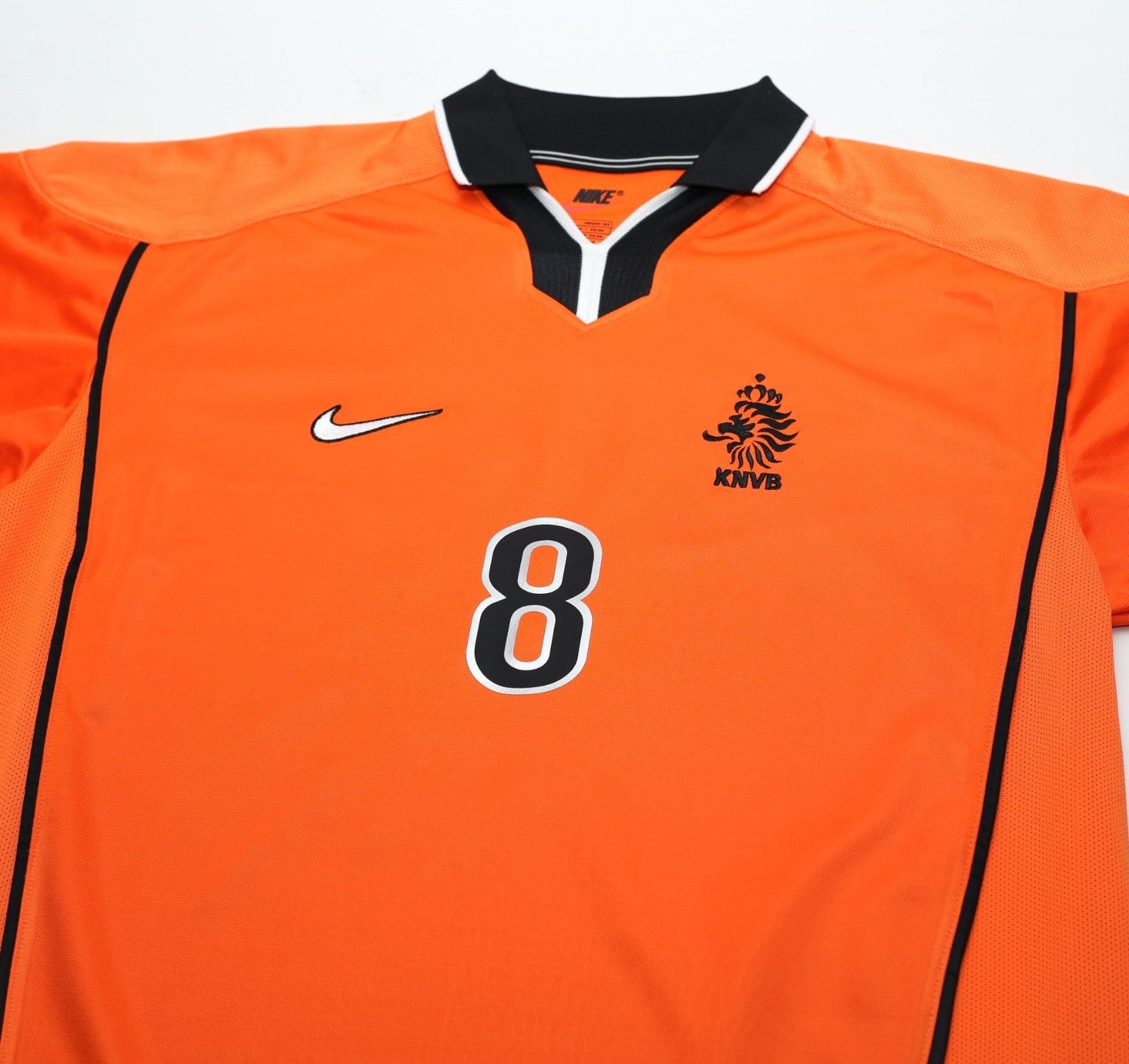 1998/00 BERGKAMP #8 Holland Vintage Nike Home Football Shirt (L) Netherlands