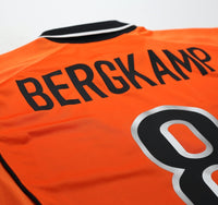 1998/00 BERGKAMP #8 Holland Vintage Nike Home Football Shirt (L) Netherlands